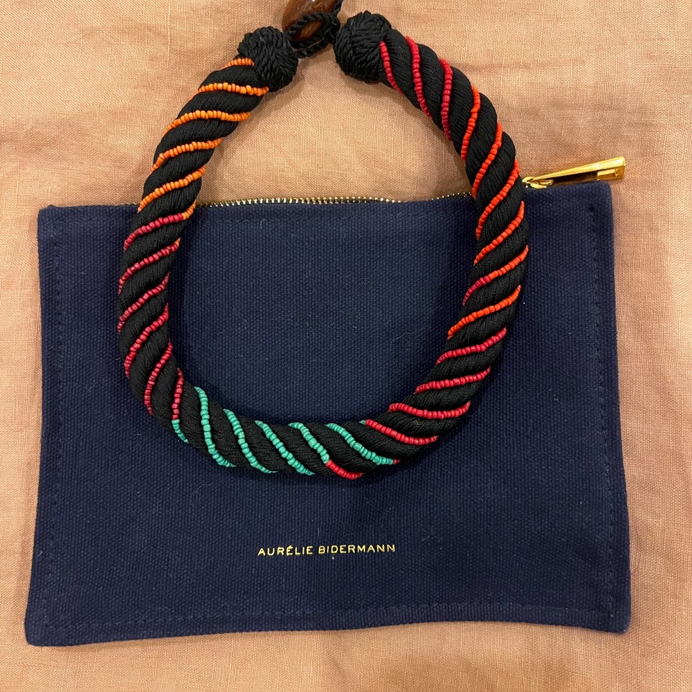 Aurélie Bidermann Navy Colorful Rope Necklace